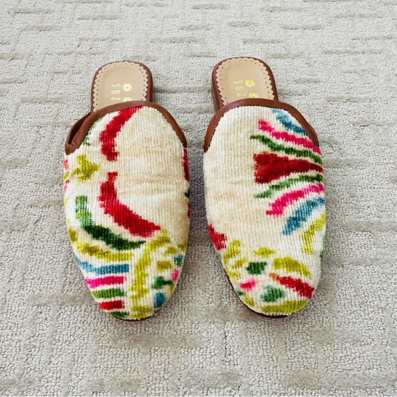 Suzani Multicolor Velvet Mule Loafer - Picture 7 of 11